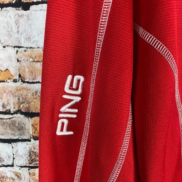 NEBRASKA 1/4 Zip Red & White Pullover - Picture 4 of 7